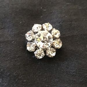 Diamond Rhinestone Flower Button